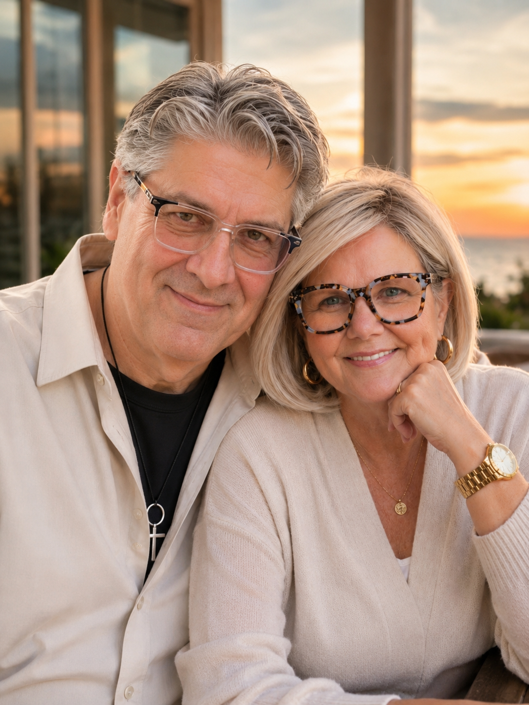 Sheila and Dr. Guy Danhoff at sunset